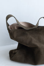 Suede Slouch Bag