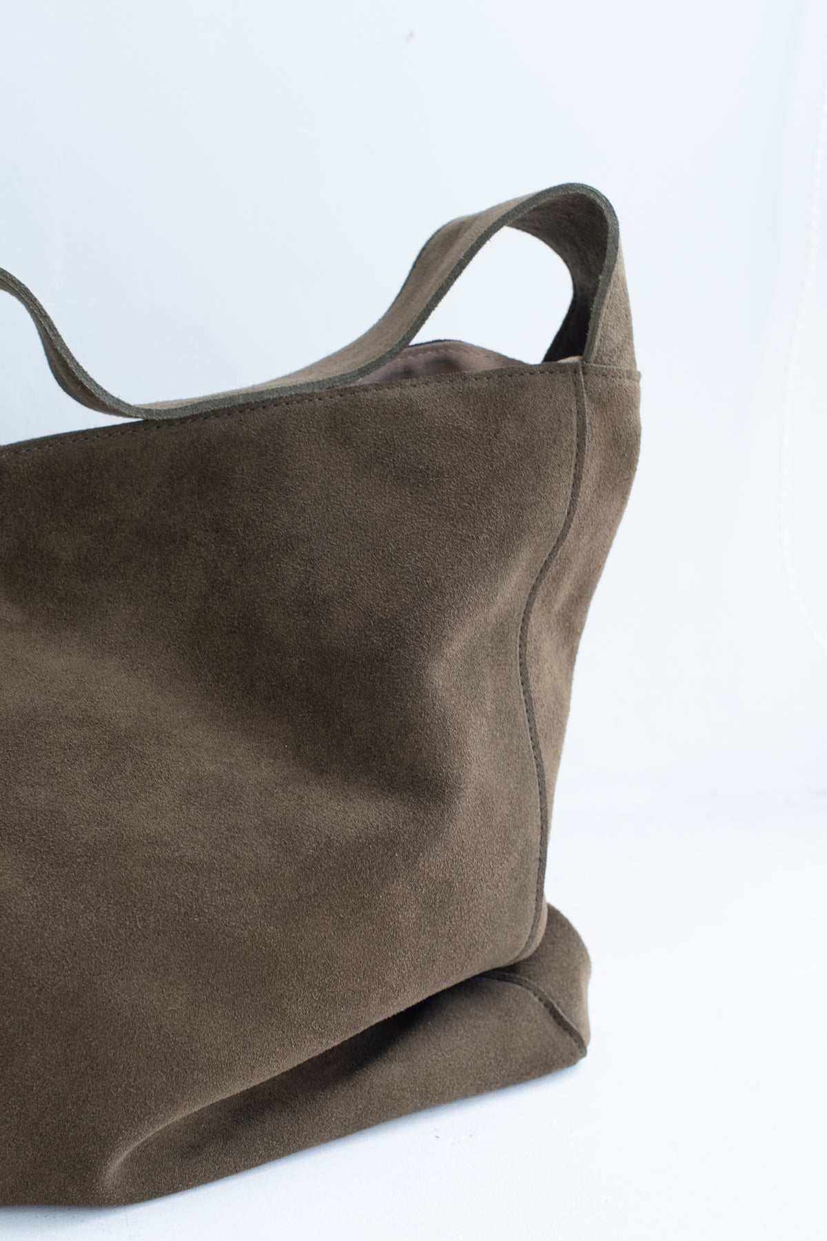 Suede Slouch Bag