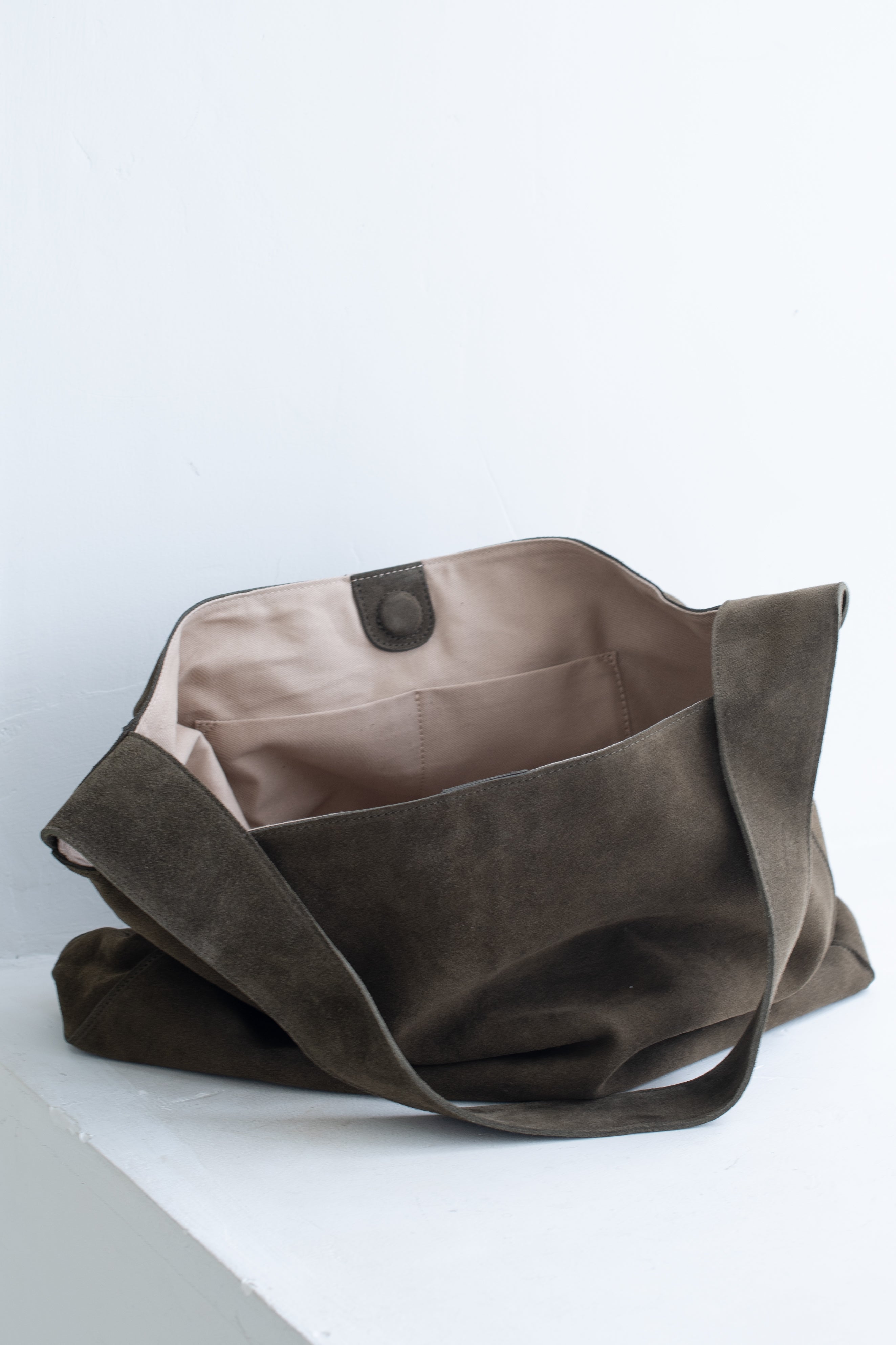Suede Slouch Bag
