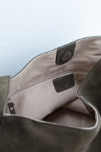 Suede Slouch Bag