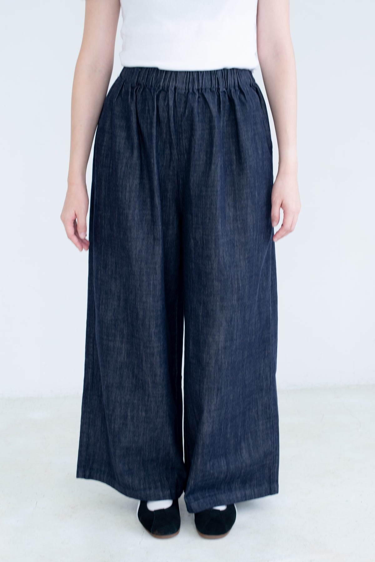 Straight Leg Denim Trousers