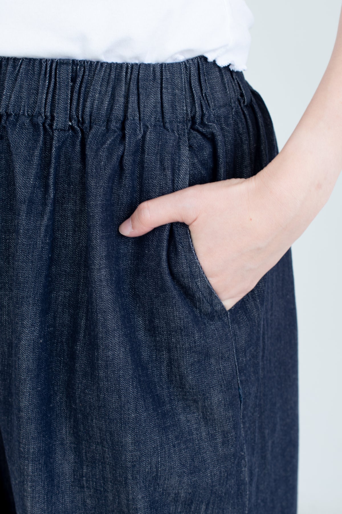 Straight Leg Denim Trousers