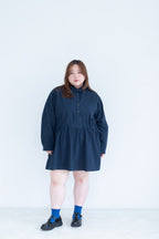 Side Drawstring Shirt Dress