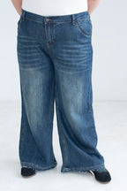 Vintage Wash Straight Leg Jeans