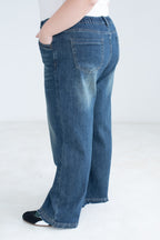 Vintage Wash Straight Leg Jeans