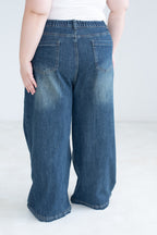 Vintage Wash Straight Leg Jeans