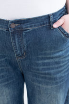 Vintage Wash Straight Leg Jeans