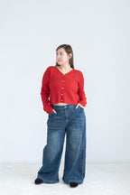V-Neck Knit Cardigan