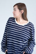 Sheer Striped Knit Top