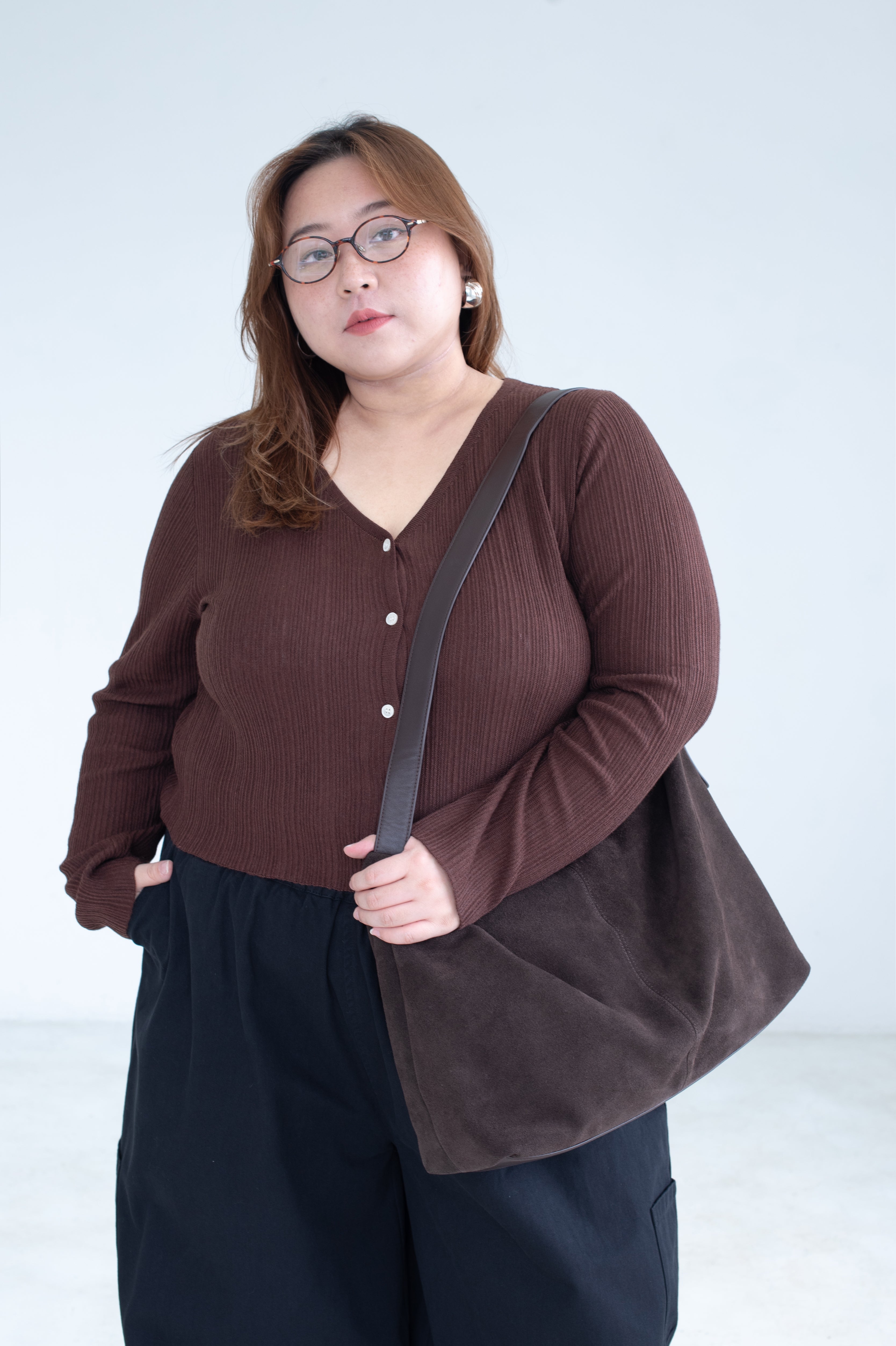 V-Neck Knit Cardigan