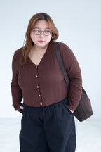 V-Neck Knit Cardigan