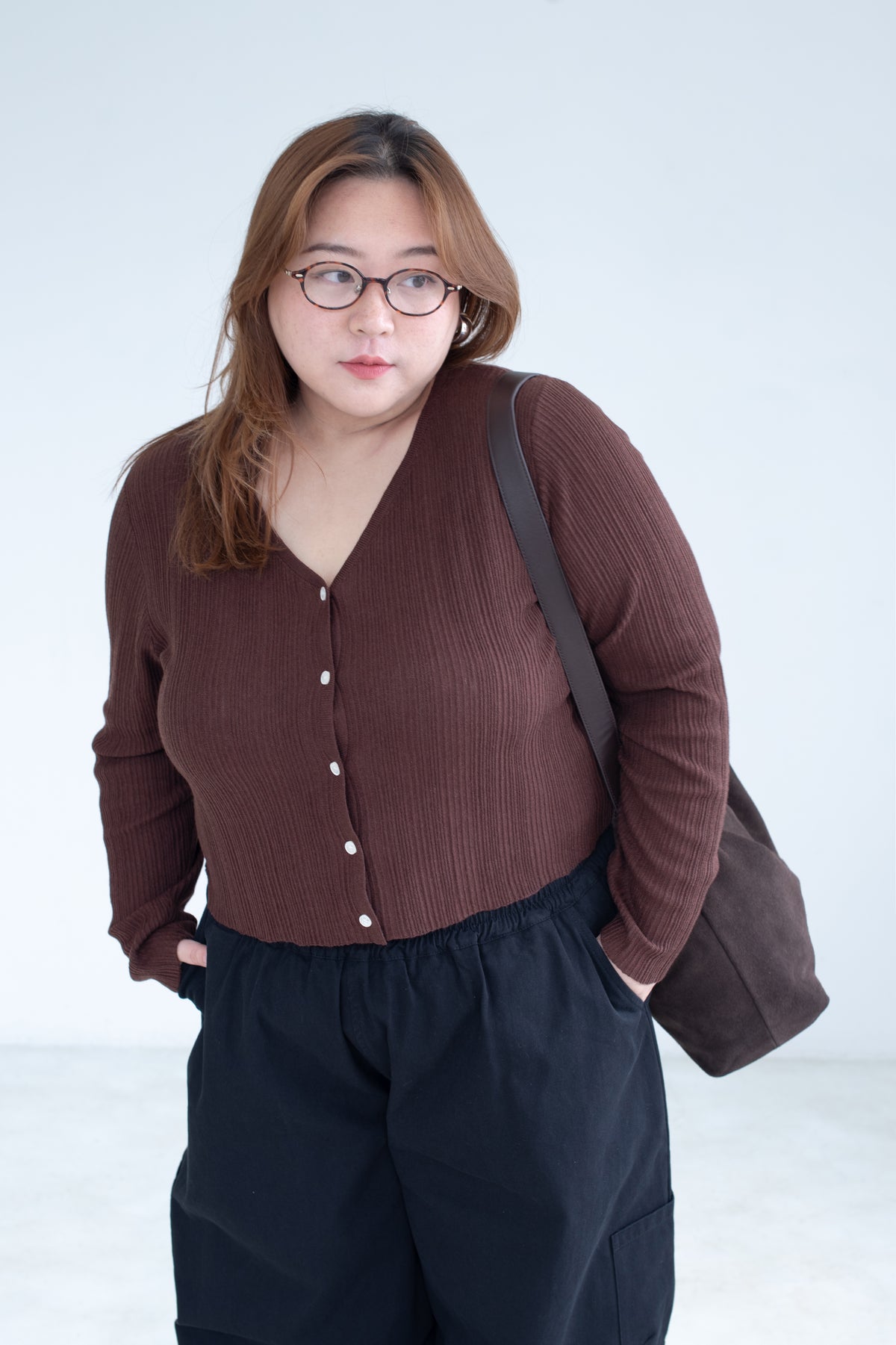 V-Neck Knit Cardigan