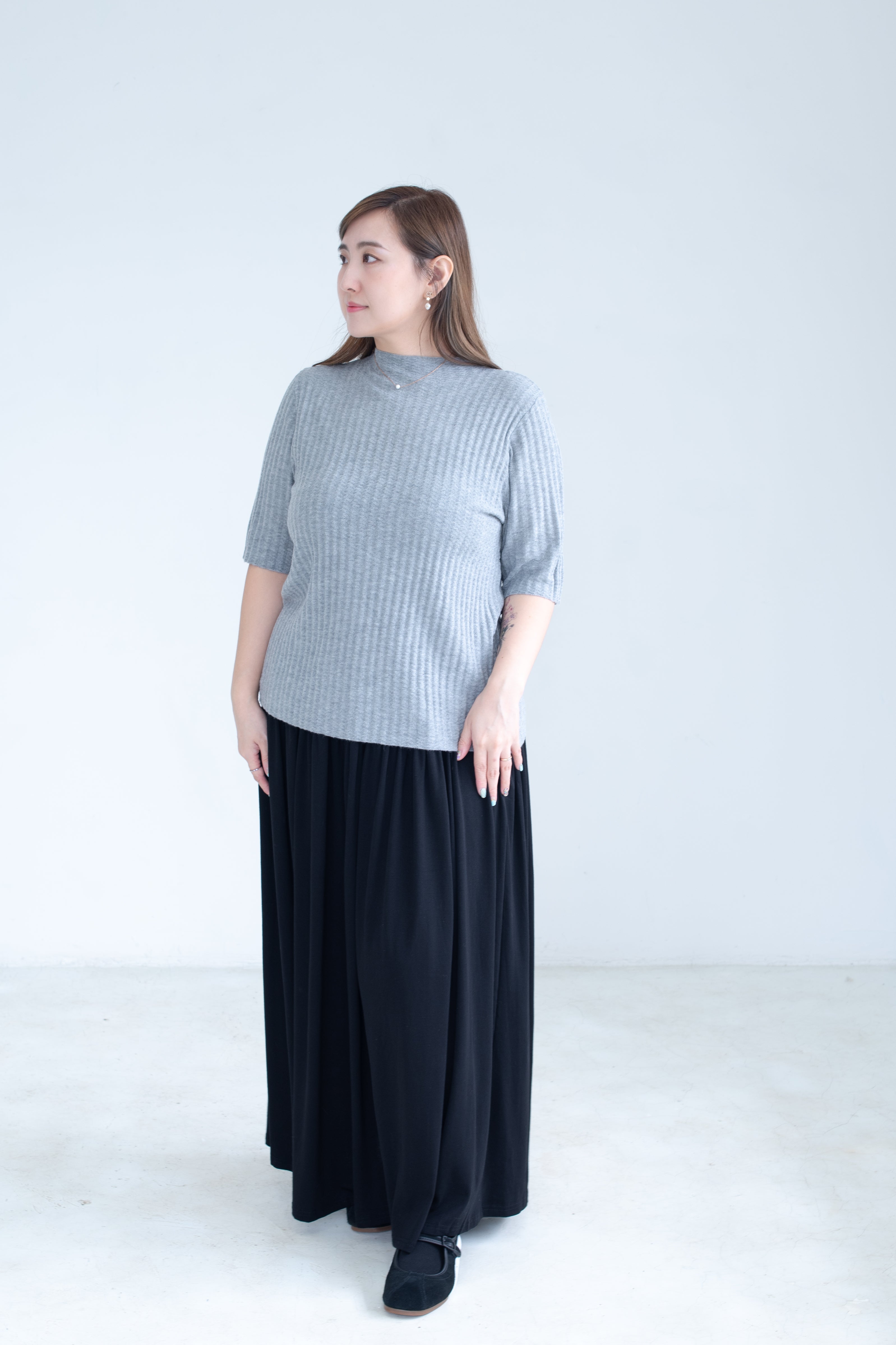 Mock Neck Knit Top
