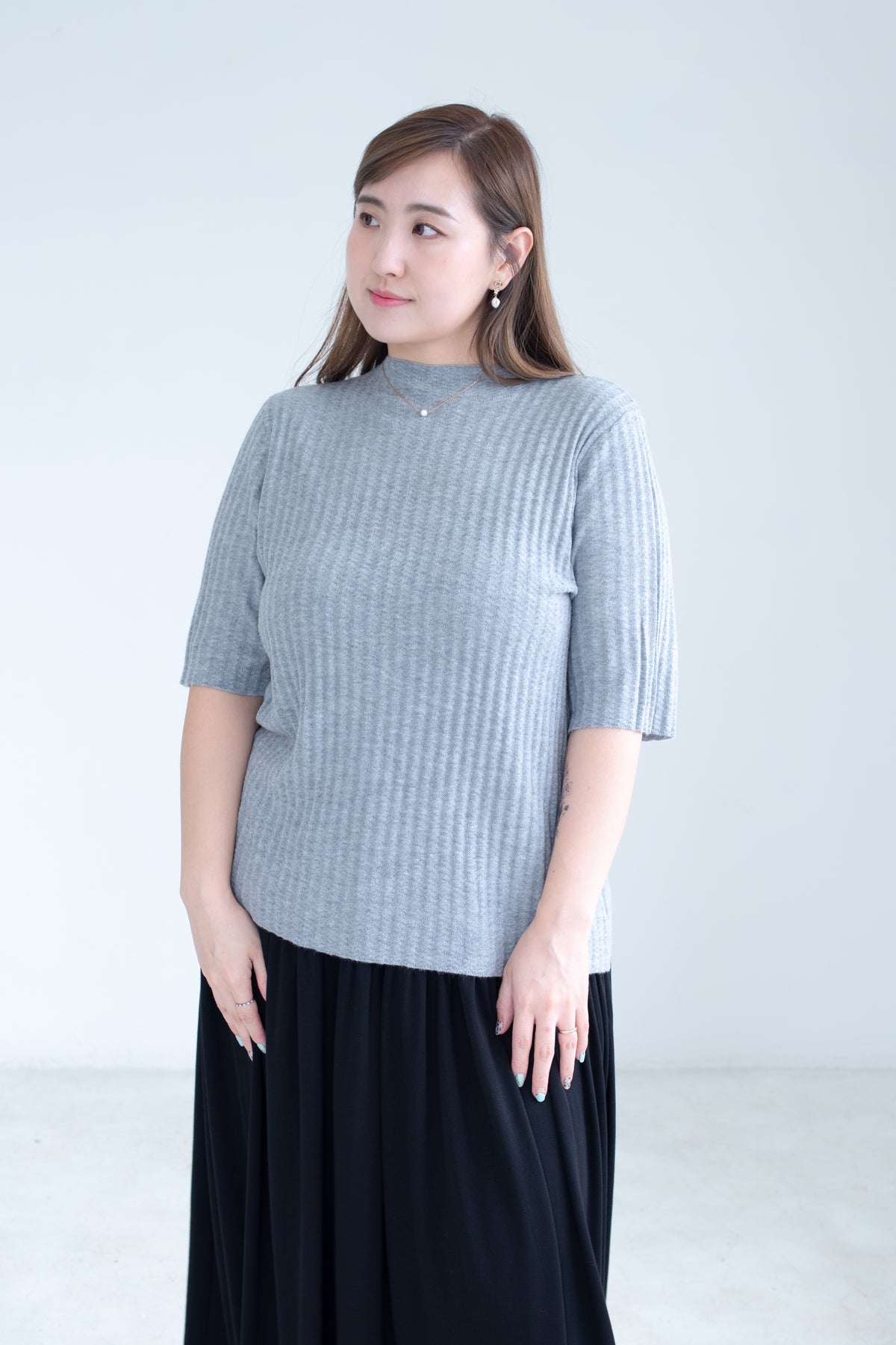 Mock Neck Knit Top