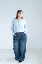 V-Neck Knit Cardigan