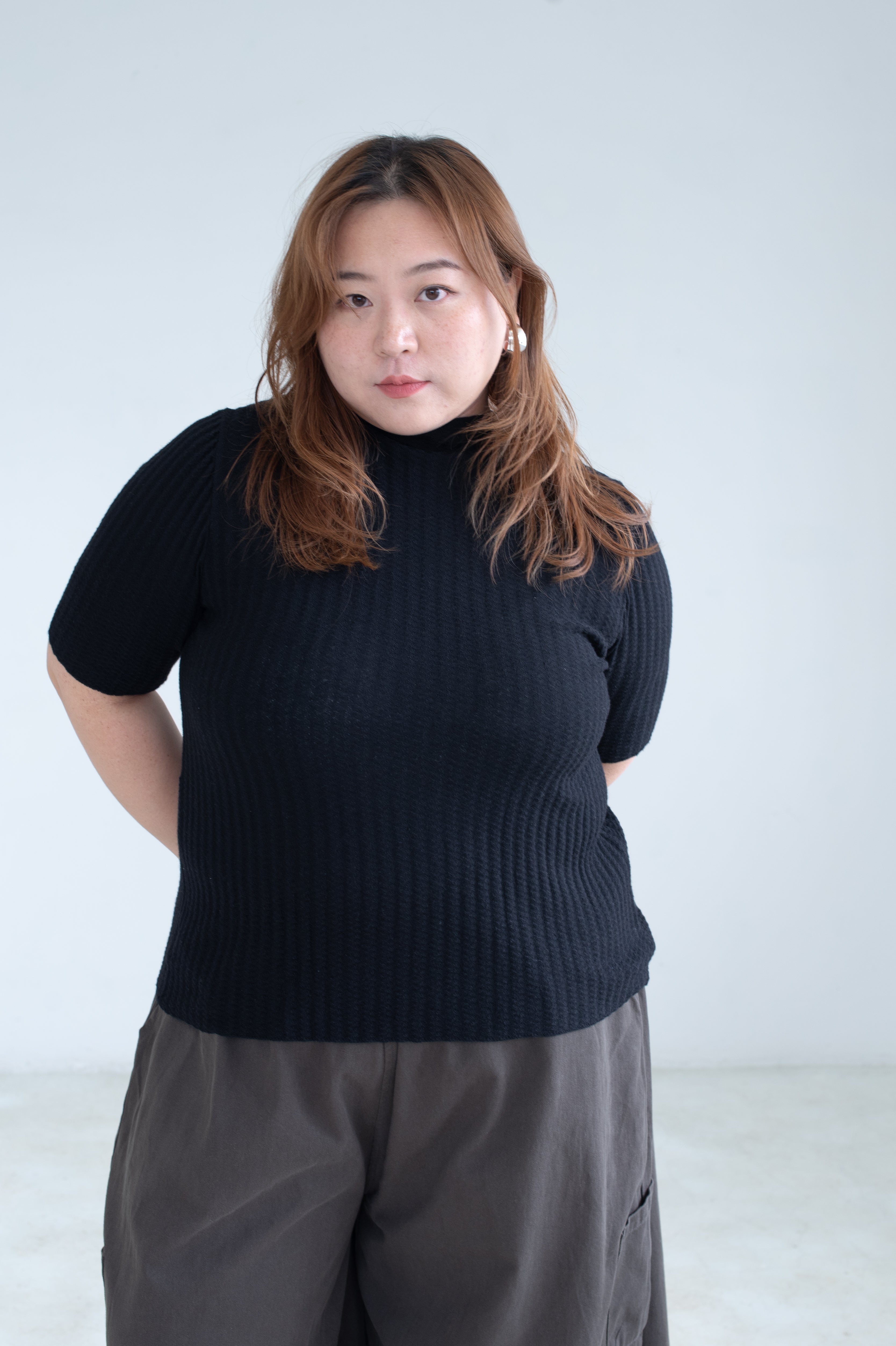 Mock Neck Knit Top