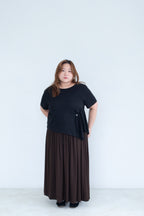 Asymmetric Drawstring Top