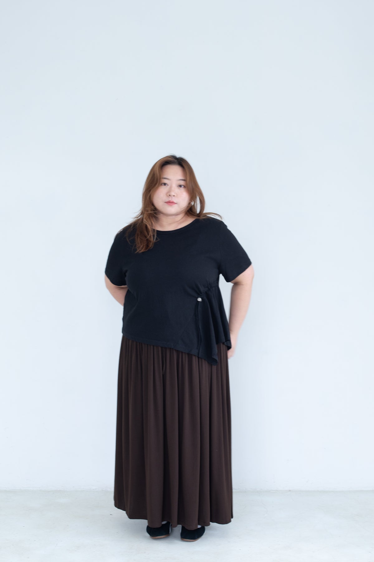 Asymmetric Drawstring Top
