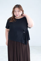 Asymmetric Drawstring Top