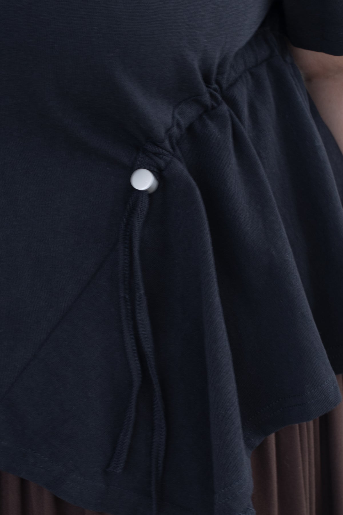 Asymmetric Drawstring Top