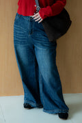 Vintage Wash Straight Leg Jeans