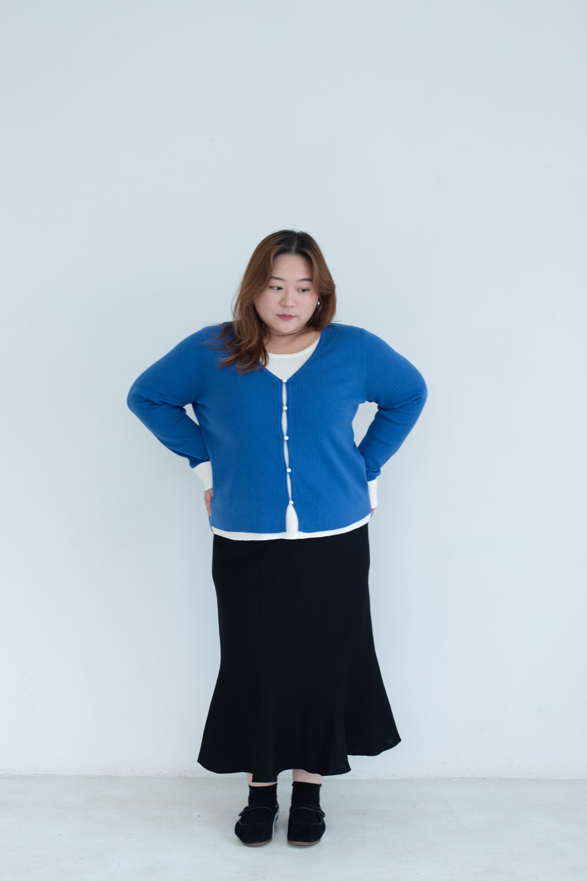 V-Neck Layered Knit Top