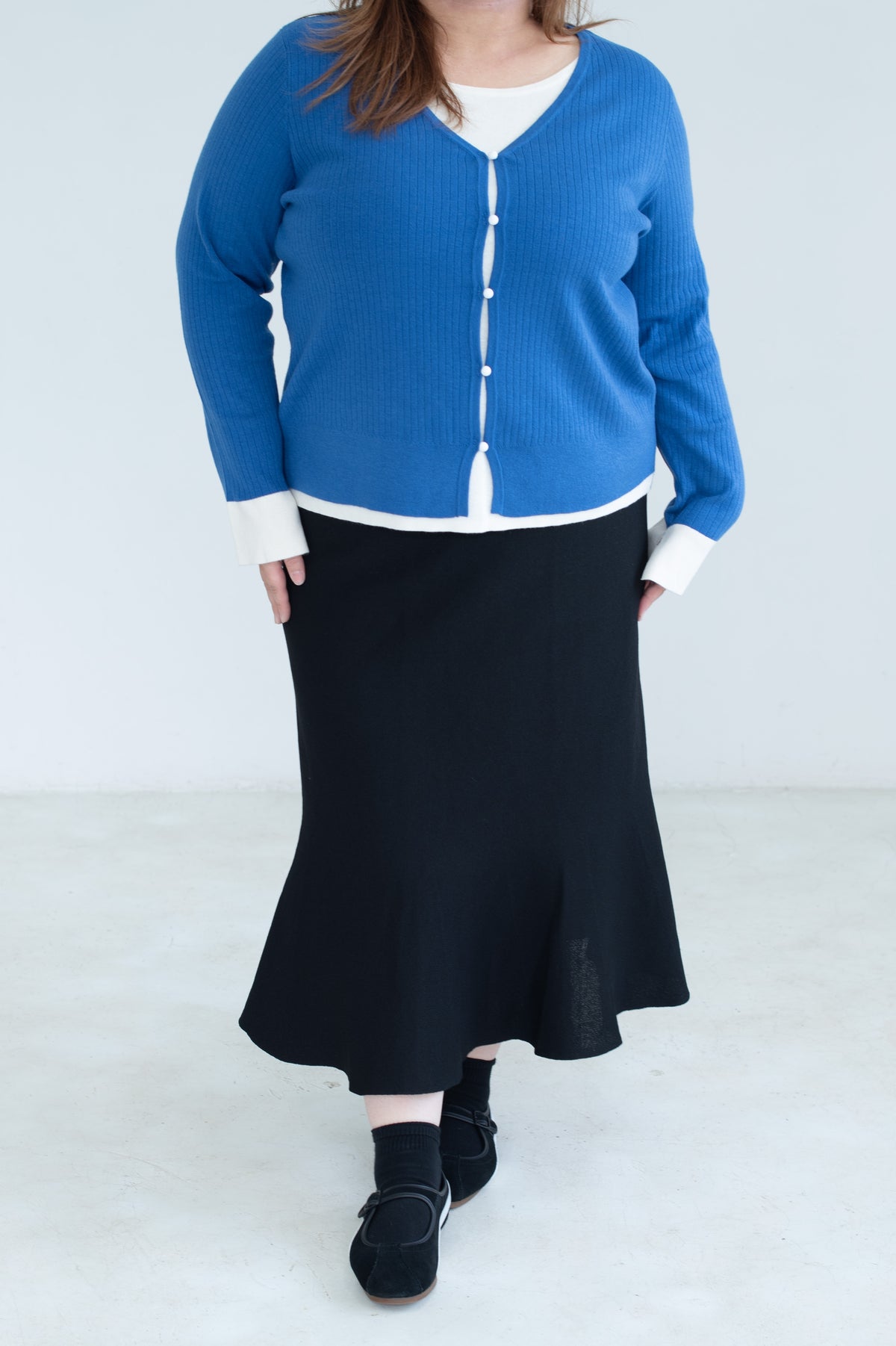 V-Neck Layered Knit Top
