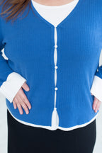 V-Neck Layered Knit Top