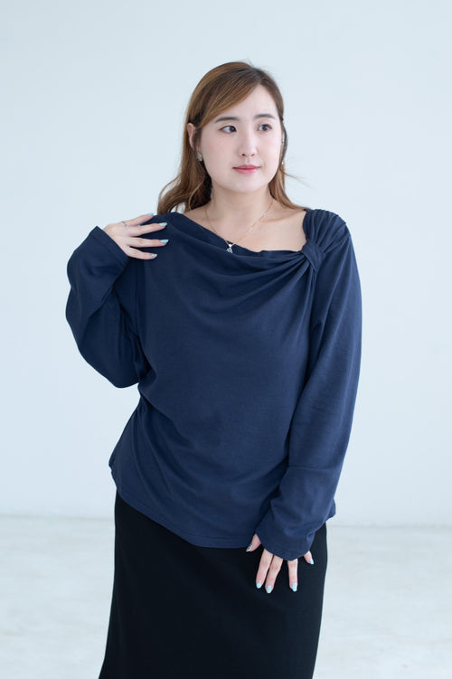 Asymmetric Twist Neck Top