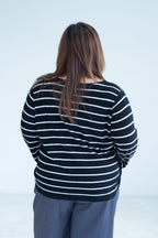 Striped Crew Neck Knit Top