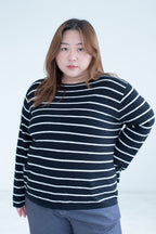 Striped Crew Neck Knit Top