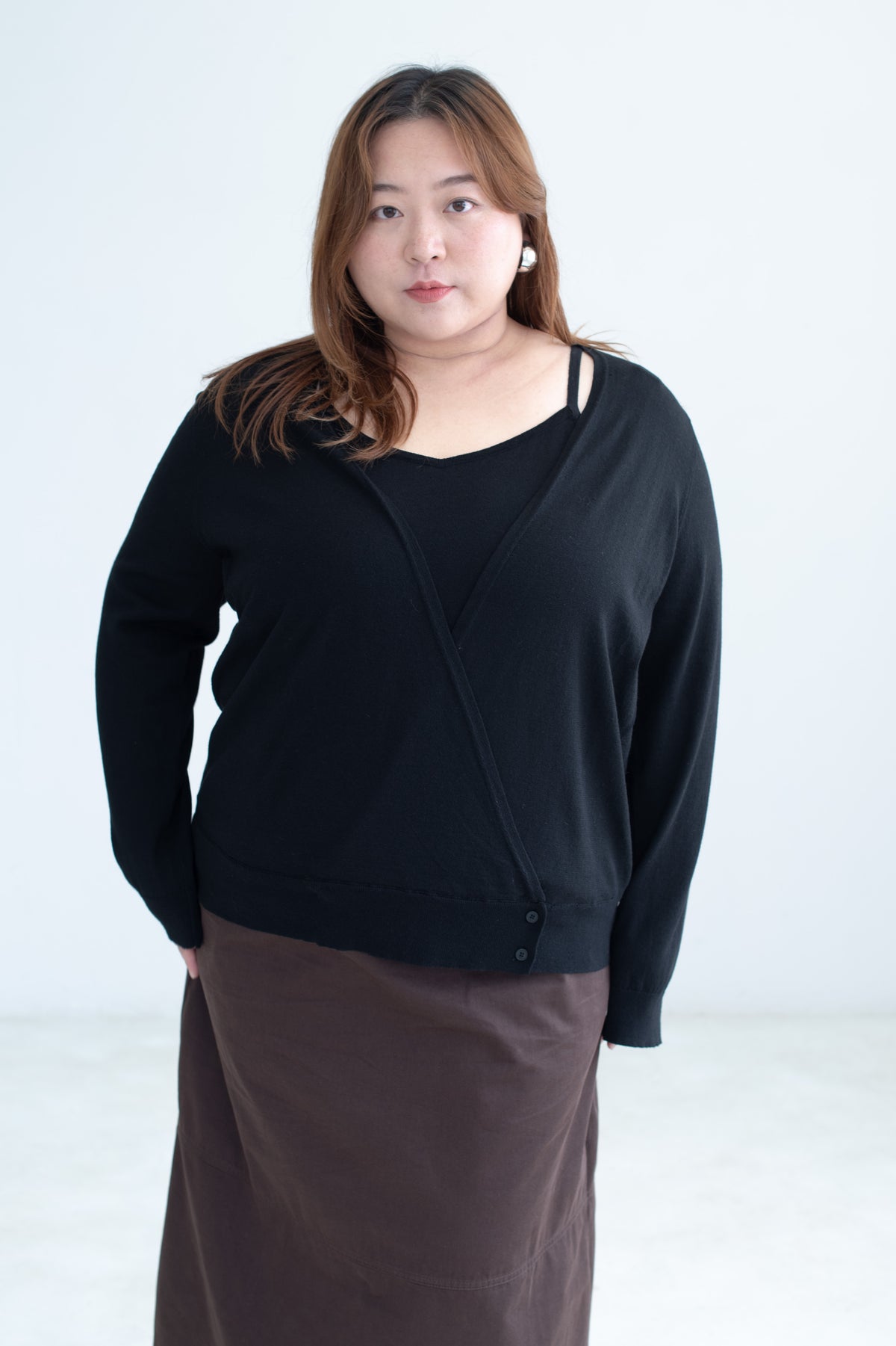 Layered Camisole Knit Cardigan