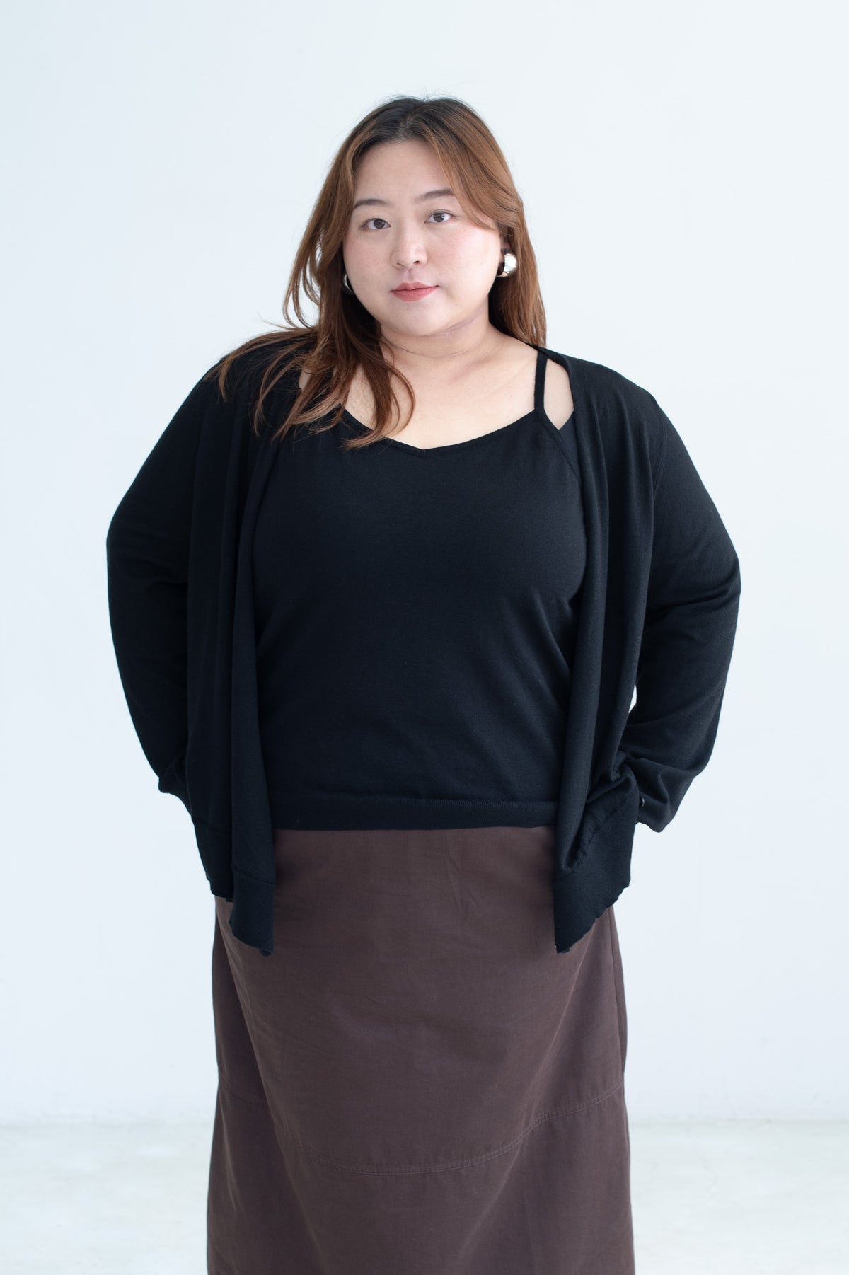Layered Camisole Knit Cardigan