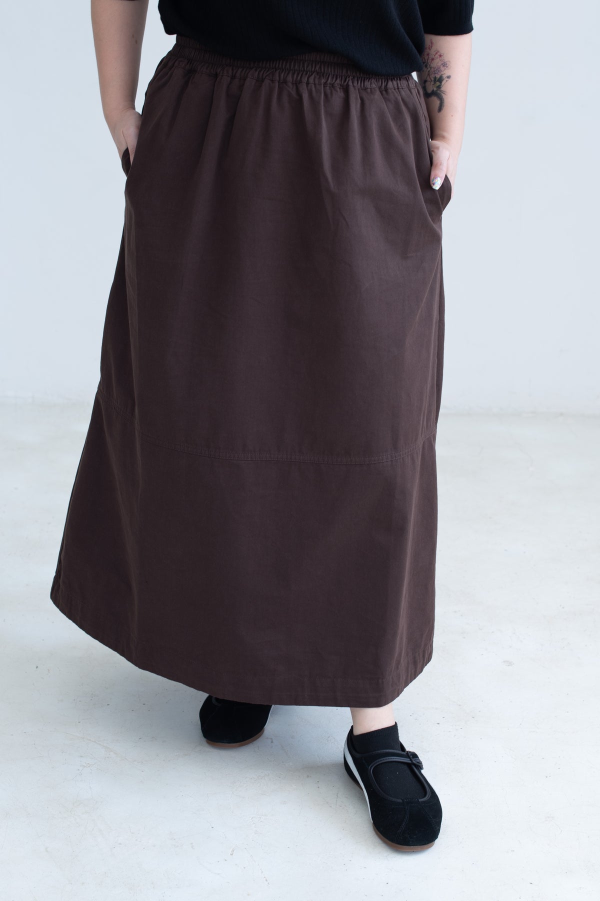 Utility A-Line Maxi Skirt