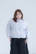 Hooded Check Cropped Jacket