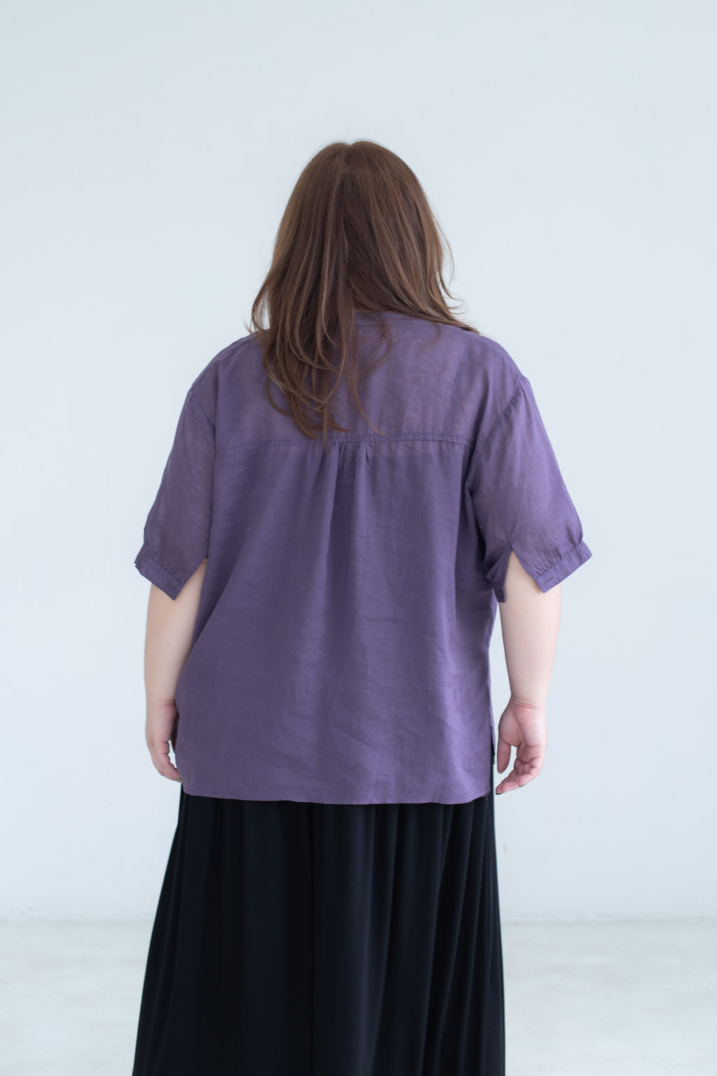 Linen Blend V-Neck Top