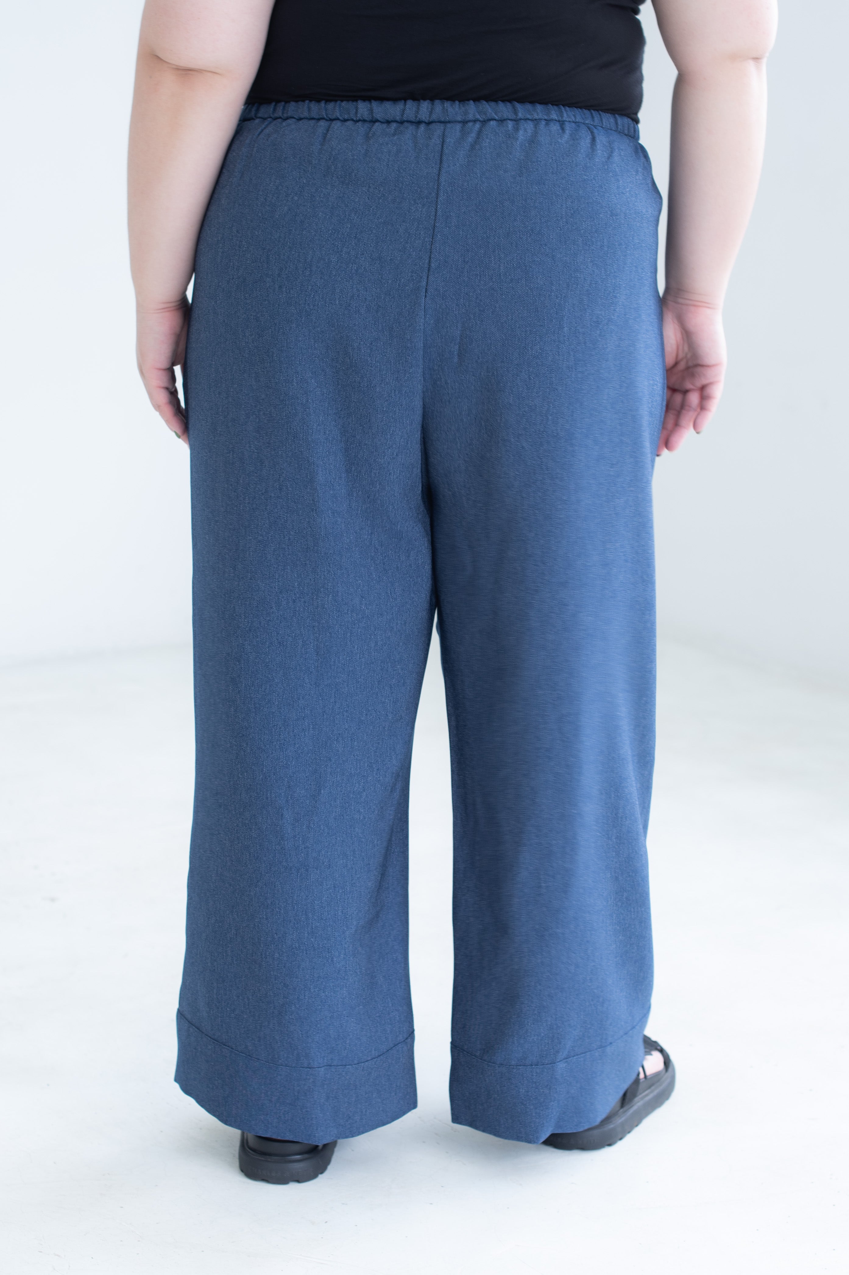 Everyday Denim Wide-Leg Trousers