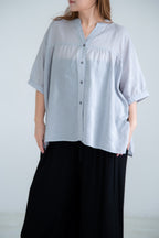 Linen Blend V-Neck Top