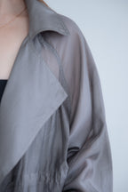 Sheer Drawstring Blazer Jacket
