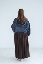 Hooded Check Cropped Jacket