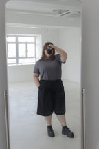 Mid-Length Wide Leg Trousers