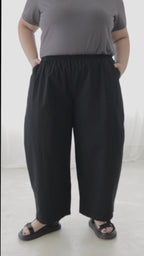 Cocoon Trousers In Black