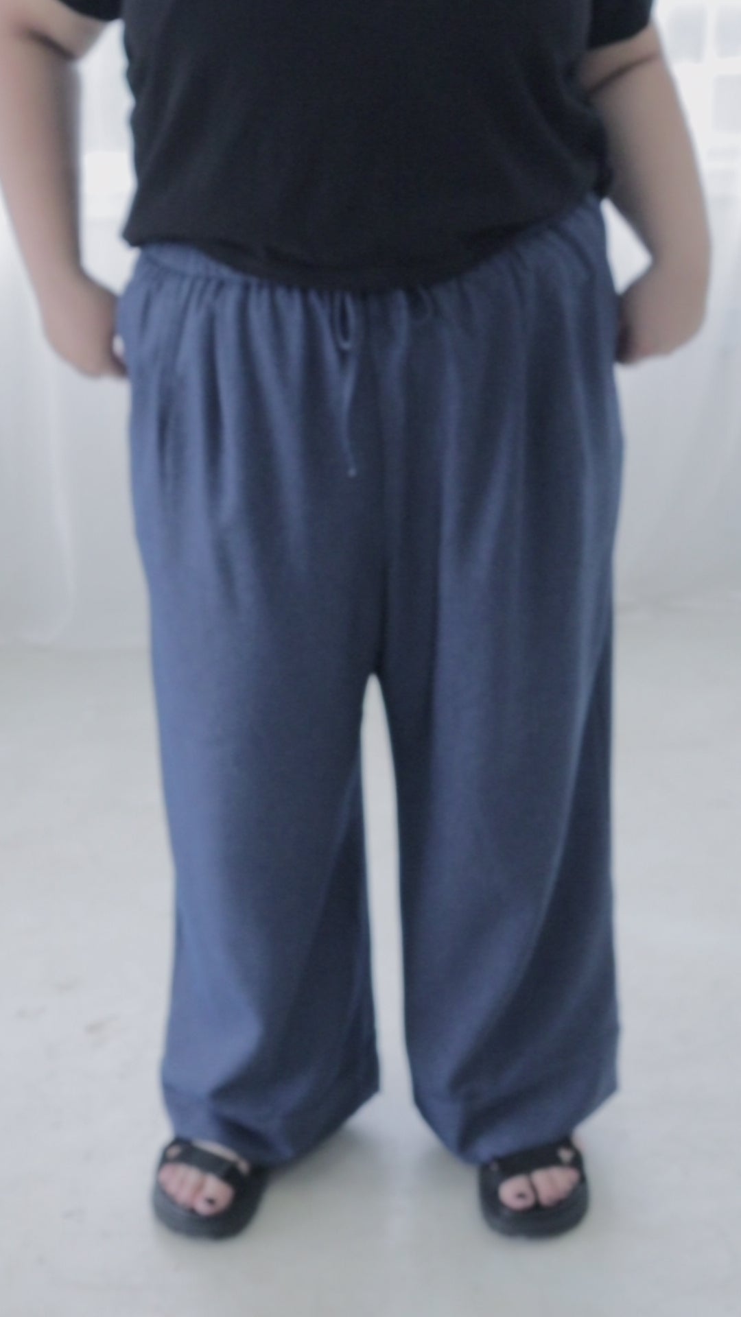 Everyday Denim Wide-Leg Trousers